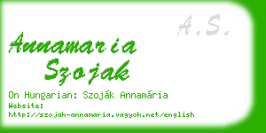 annamaria szojak business card